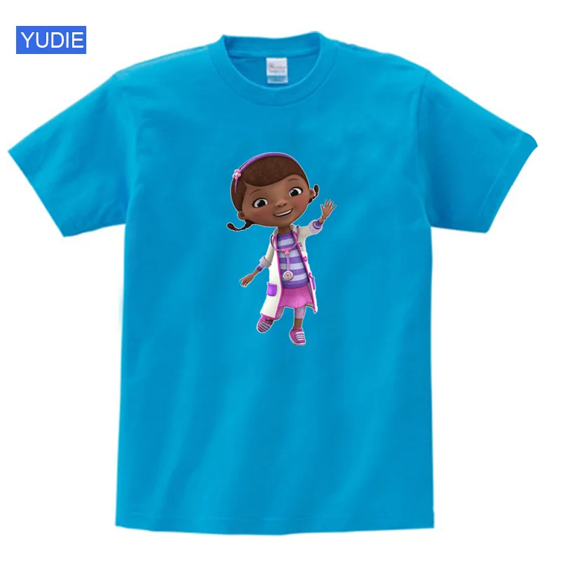 

girls T-Shirts cartoon 2020 New Summer Doc McStuffins Girl Kids Short sleeved Fashion Princess Children Clothing Baby Girl Tops