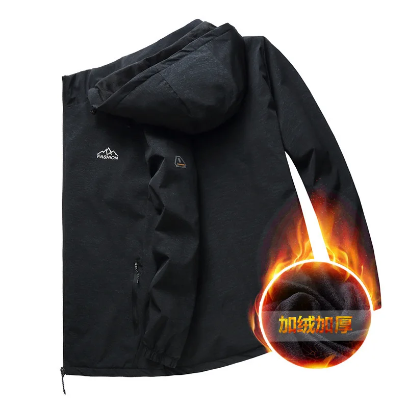 

Will Size Men's Wear Lian Cap Leisure Jacket Male Lian Cap Loose Plus Fat plus Size Fat Man Fat Plus Velvet Coat