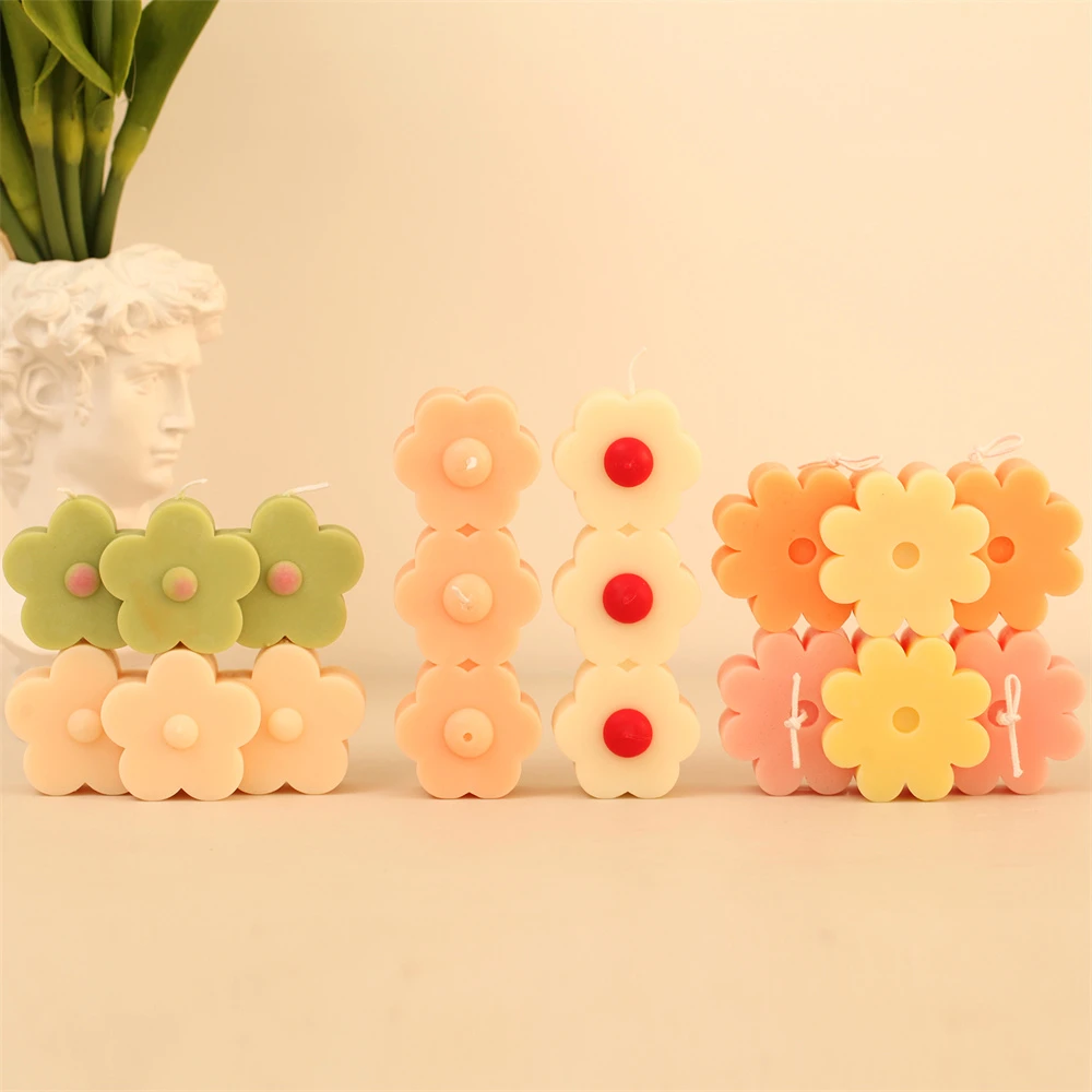 Nicole Silicone Flowers Molds Plum Candle Mould Floral Shaped Scented