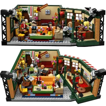 

In stock New 1228Pcs Friends Classic TV American Drama Friends Central Perk Cafe Fit Model Building Block Bricks 21319 Toy Gift