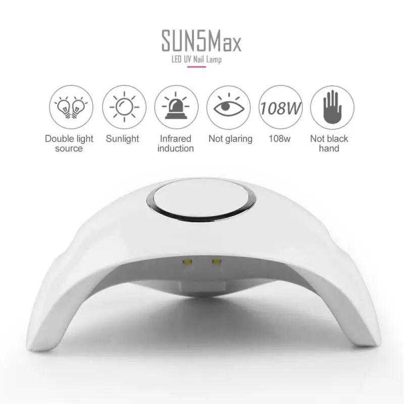 SUN 5Plus 108 ВТ Сушилка для ногтей Светодиодный УФ-лампа с 36 шт. светодиодный гель для маникюра Интеллектуальная защита ногтей автоматический датчик дизайна ногтей
