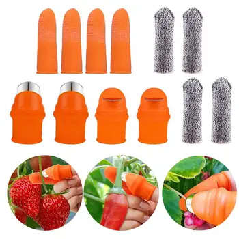 

12 Pcs Duim Mes Tuinieren Siliconen Fruit Groente Vinger Plukken Mes Oogsten Tool