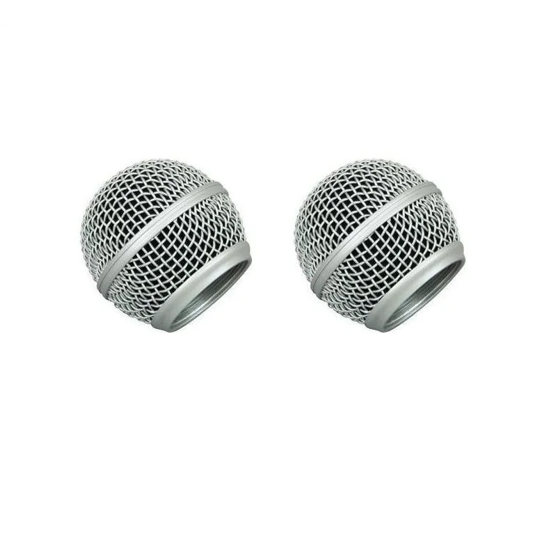 Замена шаровой металлический экран микрофонная решетка для Shure SM58 Микрофон 2 шт