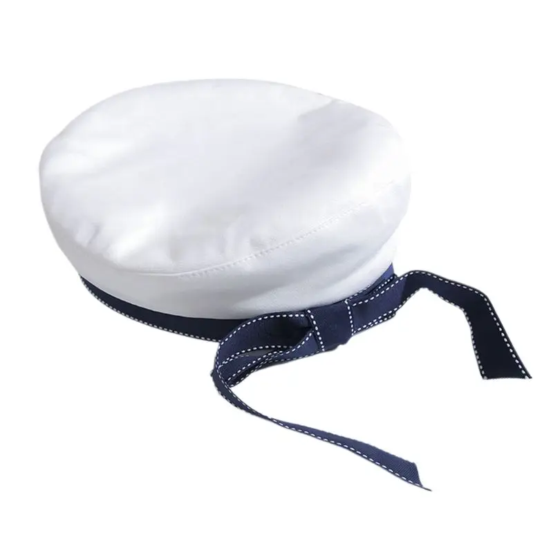 

French Style Women Girls Flat Beret Cap with Ribbon Bowknot Letters Embroidery Elegant Artist Painter Student Military Navy Hat