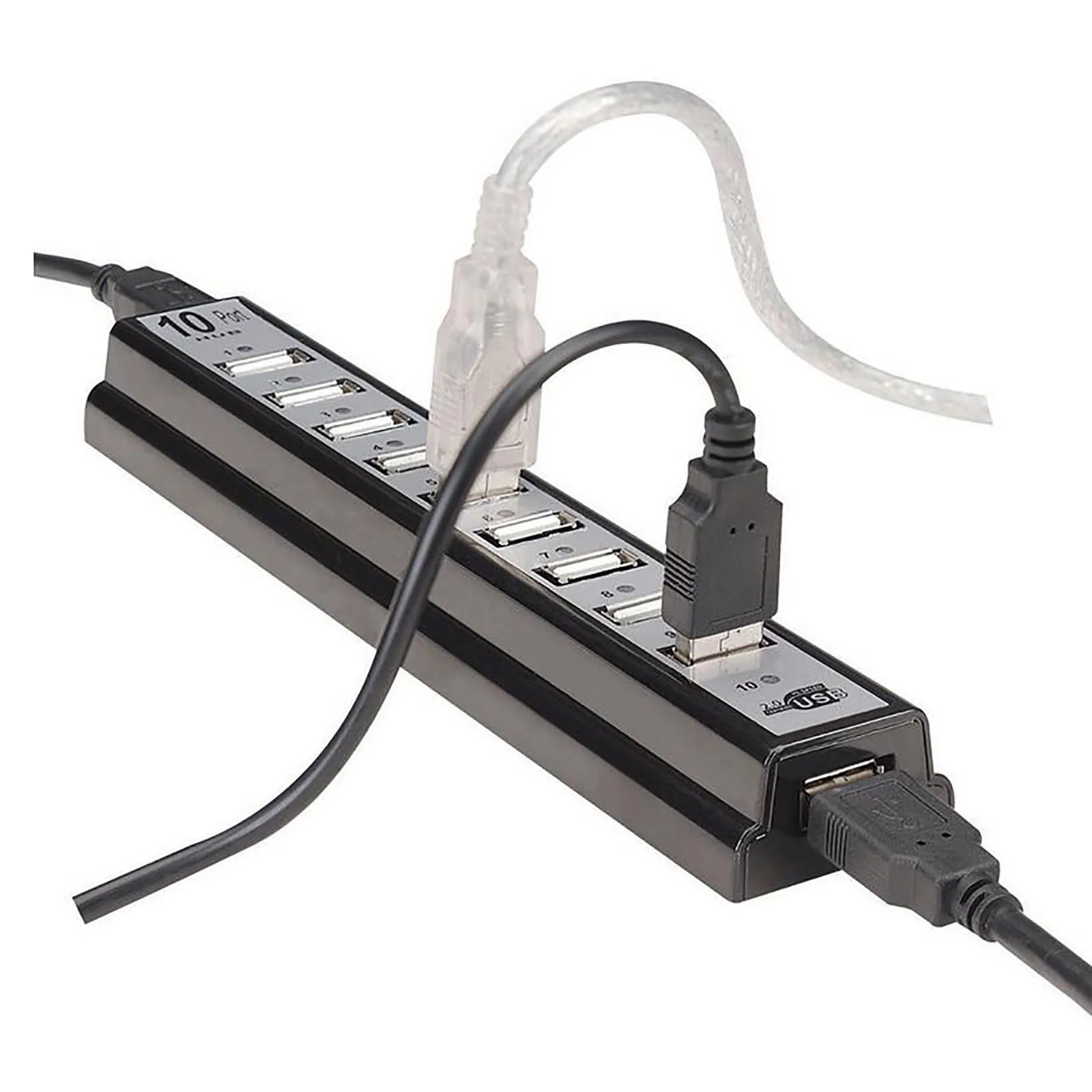 Самые продаваемые продукт 10 Порты и разъёмы Hi-Скорость USB 2 0 Hub + Мощность адаптер