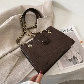 

Original Design 2020 HOT Autumn/Winter Fashion Joker Shoulder Underarm Bag Messenger Bag Stone Pattern Square Bag