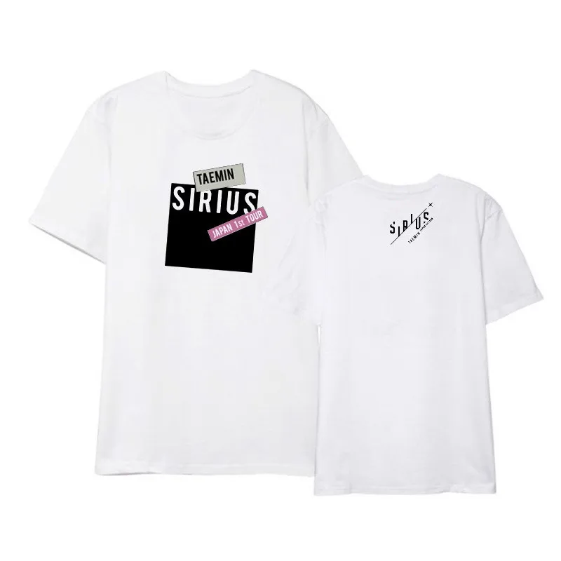 KPOP SHINee Taemin Japan 1st TOUR SIRIUS Album Свободная рубашка футболка Топы с короткими рукавами футболка DX846