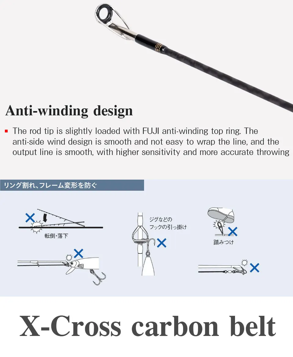 TSURINOYA приманка Литье удочка PROFLEX II 702MHC 2,12 М MH мощность Фудзи направляющие кольца аксессуары длинное литье X-Cross карбоновое удилище
