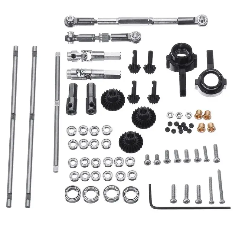 

Metal 6x6 Bridge Axle Front Rear Spare Parts for WPL 1/16 B16 B36 RC Car R9UE