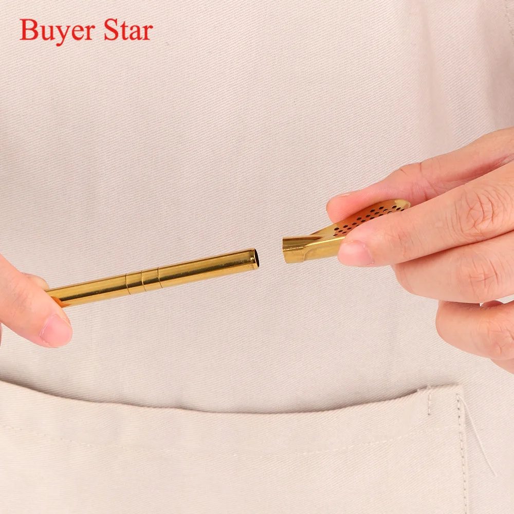 2PCS Stainless Steel Detachable Filter Yerba Mate Tea Straws Bombilla Gourd Reusable Drinking Straw Spoon Coffee Tea Tool