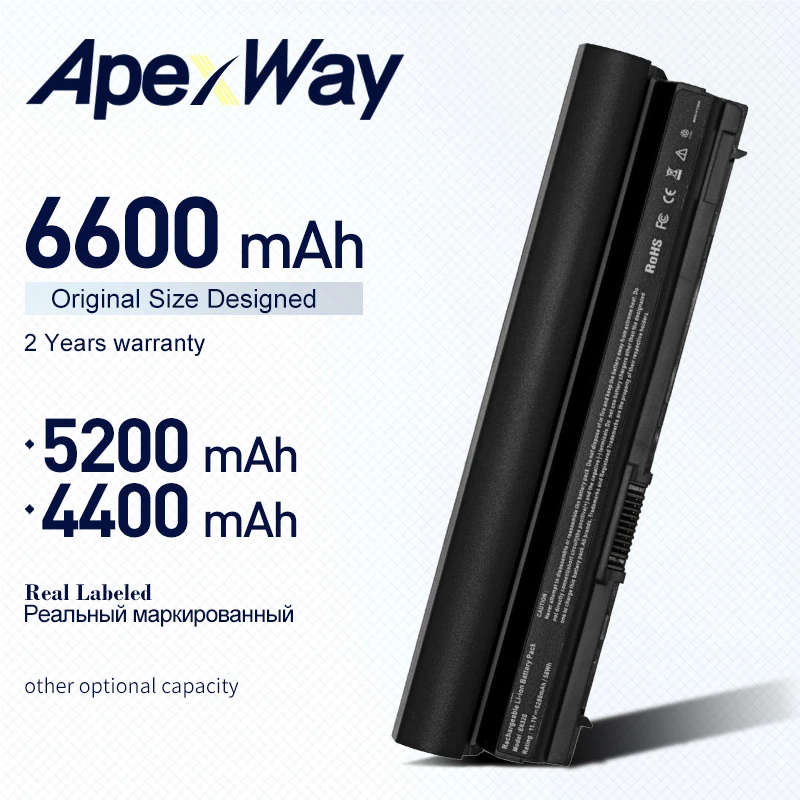 Аккумулятор ApexWay для ноутбука DELL Latitude E6120 E6220 E6230 09K6P 7FF1K E6430S E6320 XFR E6330 312 1239 11HYV 6