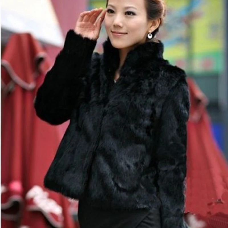 Высококачественное пальто из искусственного меха женская теплая верхняя одежда осенне-зимнее короткое пальто из искусственного меха куртка размера плюс 3XL пальто распродажа