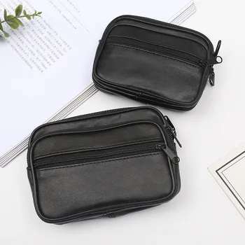 

Leather zero wallet casual middle-aged belt waist bag fashionable men's wallet multi-function mobile phone bag