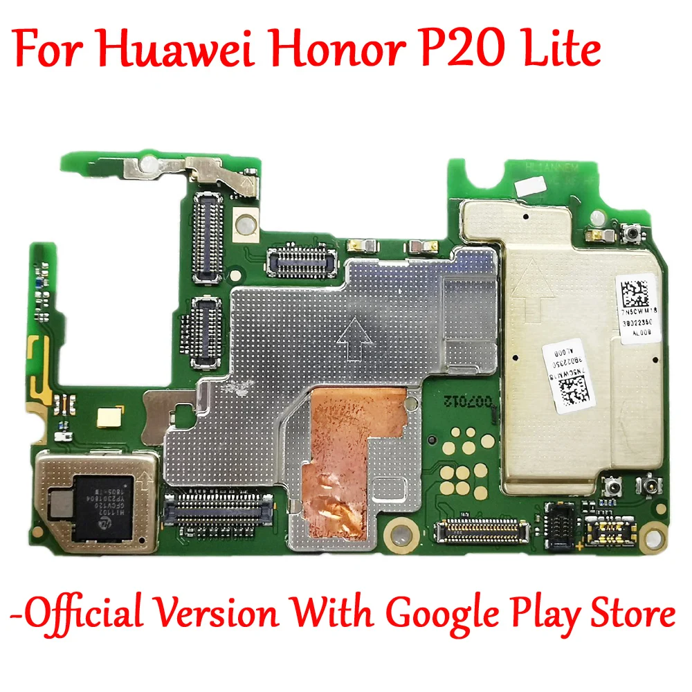 Оригинальная разблокированная материнская плата для Huawei P20 Lite с полными чипами