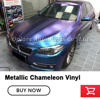 

Highest quality matte metallic Chameleon Vinyl wrapping film Sticker Purple Blue Vinyl Car Wrap Film With Air Bubble Styling
