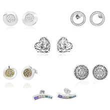 Трендовые ослепительные капли, серьги-гвоздики для женщин, уникальный дизайн, серьги-гвоздики Forever, Стерлинговое Серебро, 925 ювелирные изделия