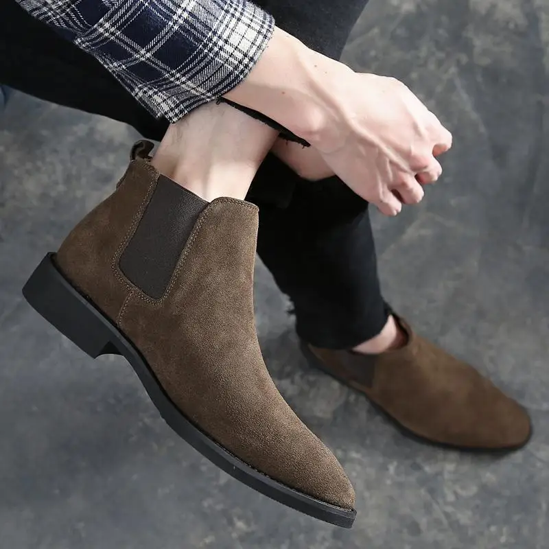 Suede Black#Botas clásicas de terciopelo de imitación para hombre, Botines  altos brillantes, botas clásicas que combinan con todo, HG369 | Linio  México - GE598FA14QSA9LMX
