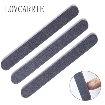 

LOVCARRIE 7 PCS/Set Nail File 100 180 Nail Buffer Block Professional Black Round Straight Nail Filer limas files for Nails Tools
