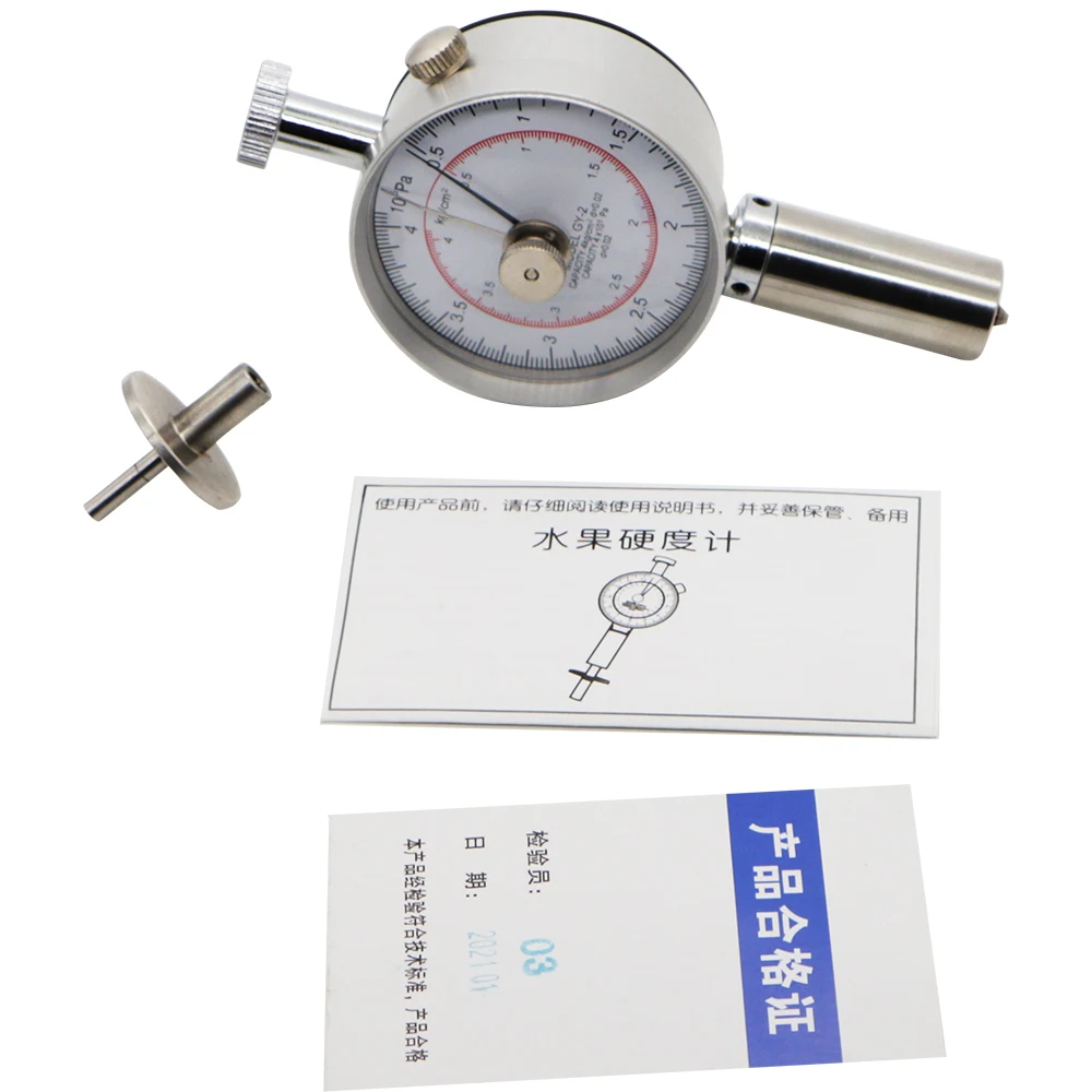 ZUQIEE Fruit Hardness Tester Fruit Penetrometer Fruit Sclerometer for Determining the Maturity of Various Fruits Hardness Test GY-2 