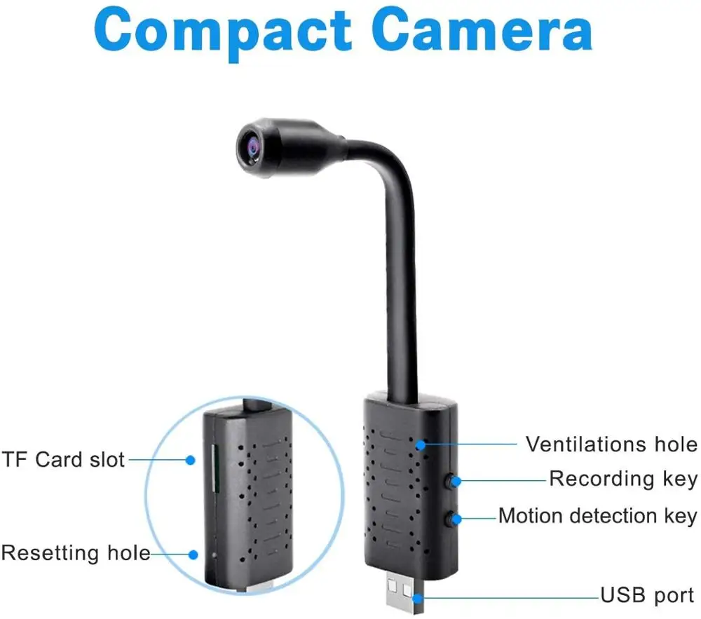 

Smallest Mini Camera 1080P Portable Wireless Small HD Nanny Cam with Motion Detective Tiny Covert security camera espia hidden T