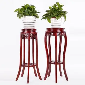 

Solid Wood Flower Stand Living Room Hanging Orchid Frame Beech Wood Antique Green Bonsai Frame Round Fish Tank Simple Indoor Bal