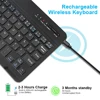 Mini Wireless Keyboard Bluetooth Keyboard For ipad Phone Tablet Rubber keycaps Rechargeable keyboard For Android ios Windows ► Photo 2/6