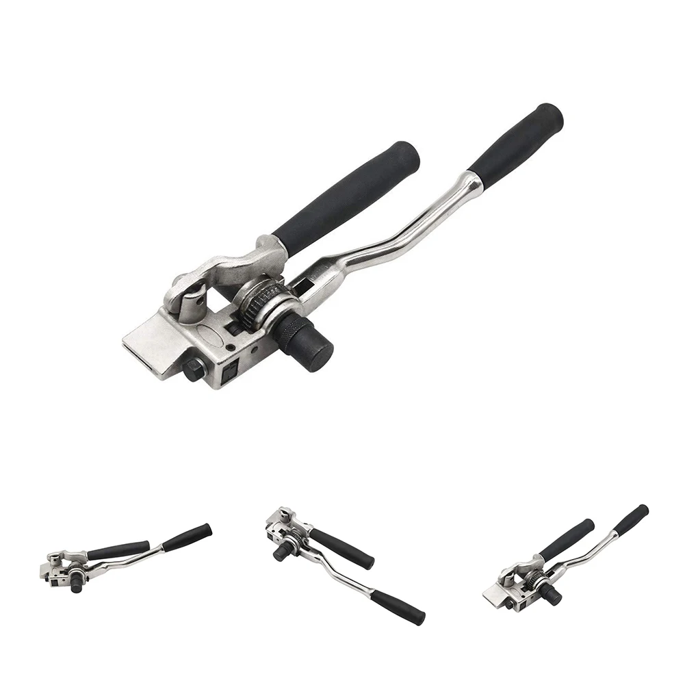 

2 In 1 Cable Tie Shear Banding Tool Ratchet Stainless Steel Tightener Packing Belt Manual Practical Durable Strapping Tensioner