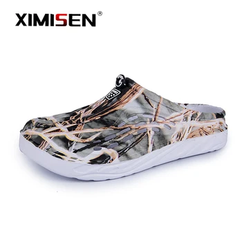 

XIMISEN Men's Clogs Quick Dry Casual Home Slippers Male Garden Shoes Cheap Beach Sandals Mules Antiskid Bathroom Slipper