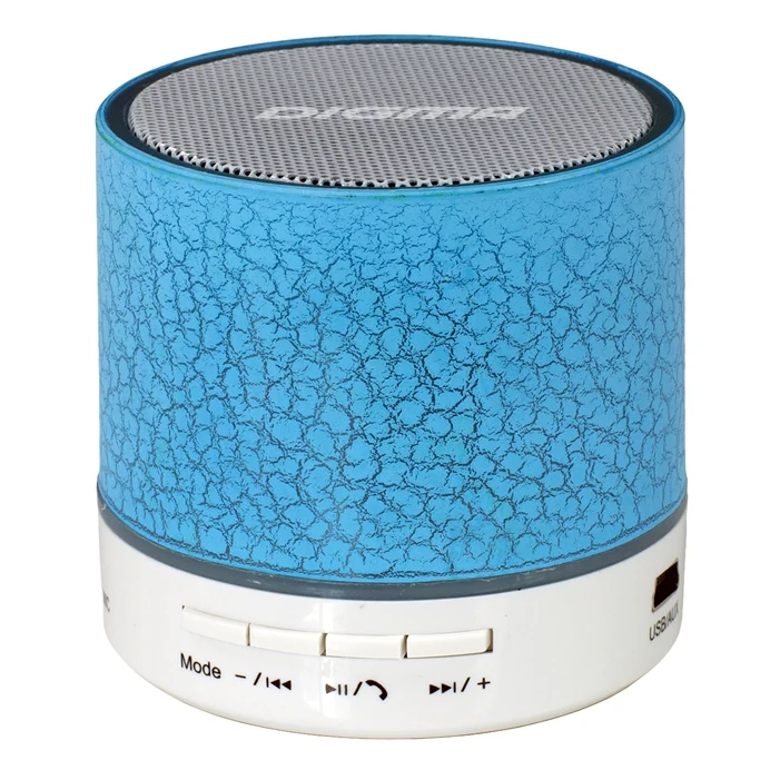Колонка порт. Digma S-12 синий 3W 1.0 BT/USB(SP123BL