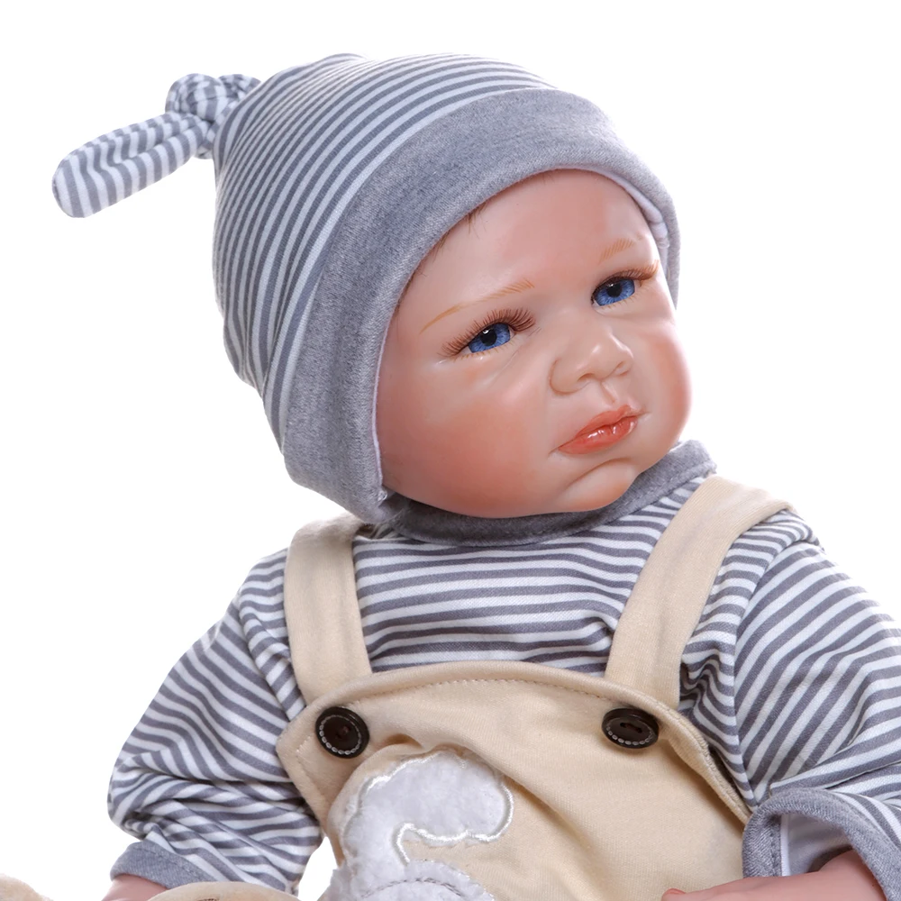 Реалистичная ручная роспись 20 дюймов bebe Кукла реборн 3/4 силикон Экологически чистая 52 см мальчик кукла для девочек детский подарок игрушка playmate