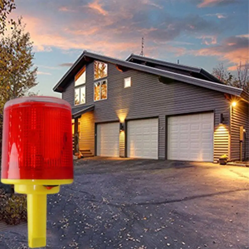 Solar Powered Traffic Warning Light LED Bulb Lamp For Construction Site Harbor Road Emergency Lighting Indicator Li E7G8 | Автомобили и