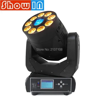 

90W LED Wash Spot Beam Moving Head Light 9*12W RGBWAUV DMX512 Luz DJ Disco Party Stage Lighting Effect Projector Luces Discoteca