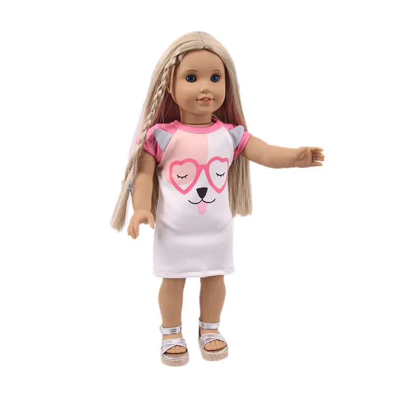 Doll Clothes Animal Shirt For 18 Inch American Doll Girl Toys & 43 Cm Born Baby Clothes & Our Generation Nenuco Reborn Doll