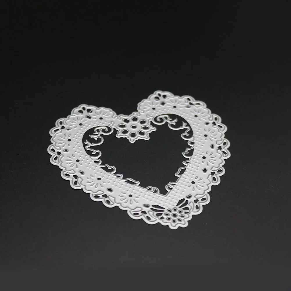  10X10cm lace love heart Metal Cutting Die Scrapbooking Embossing Stencil Card Die For DIY Invitatio - 4.0003E+12