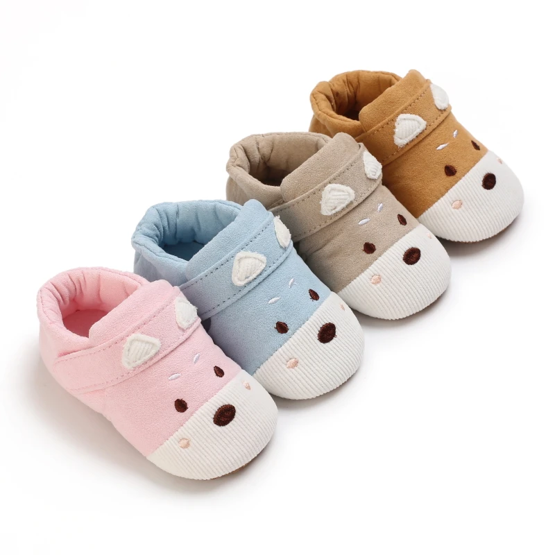 spring and autumn new baby cartoon prewalker toddler soft soled light crawling shoes newborn boys and girls crib shoes 2021 Autumn Baby Soft Cotton Shoes Newborn Boys Girls Shoes First Walkers Princess Bowknot Baby Prewalker