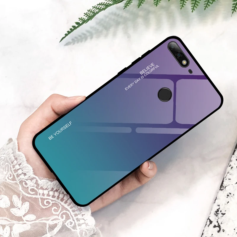 Чехол для телефона GerTong для huawei 7C Pro Global Gradient из закаленного стекла, чехлы для ПК для Honor 7A Pro aum-l29 DUA-L22 Coque Fundas