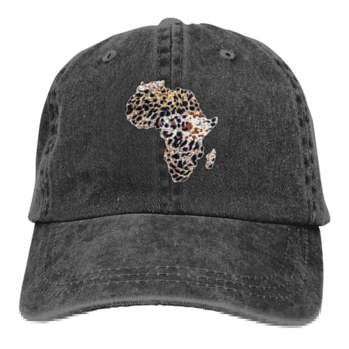 Африканская леопардовая Регулируемая ковбойская Кепка Дальнобойщик бейсбольная кепка для женщин Мужская черная