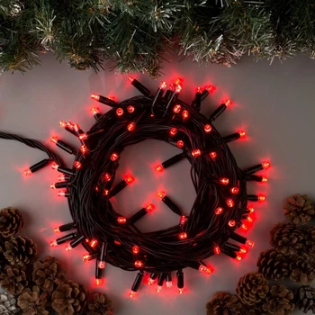 

Garland "Thread" 10 m, IP65, dark thread, 100 LED, red glow, 220 V
