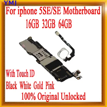 

Original unlocked for iPhone SE Motherboard 16gb / 32gb / 64gb with Full Chips,for iphone 5SE Mainboard with Touch ID,MB Plate