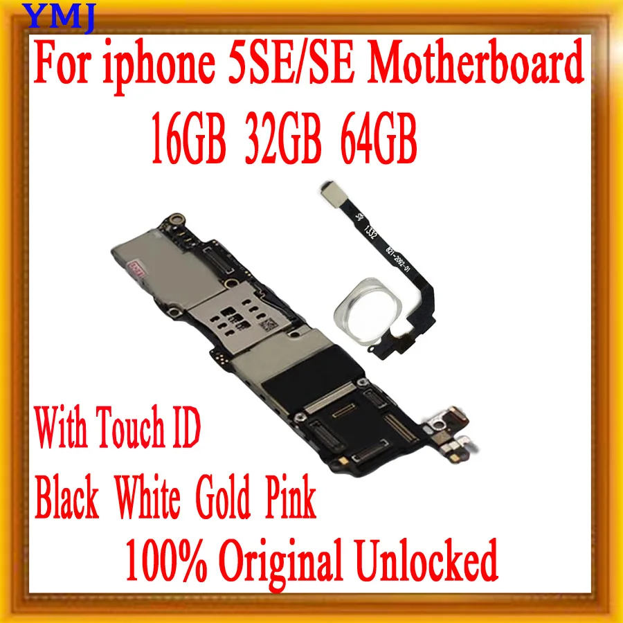 Оригинальная разблокированная материнская плата для iPhone SE 16 Гб/32 ГБ/64 ГБ с