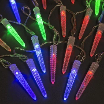 

Garland "Thread" 5 m with attachments "Icicles faceted", IP20, transparent thread, 20 LED, multi glow, flashing, 220 V