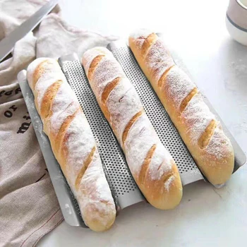 

Kitchenware Bread Baking Mold Bread Wave Baking Tray Cake Baguette Mold 2/3/4 Groove Bread Baking Tools Wave Stick Baking Mould