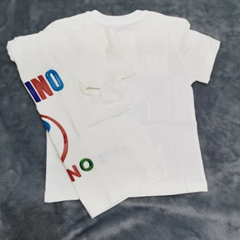 

kids summer T-shirt Boys and girls Colorful letters Printed T-shirt