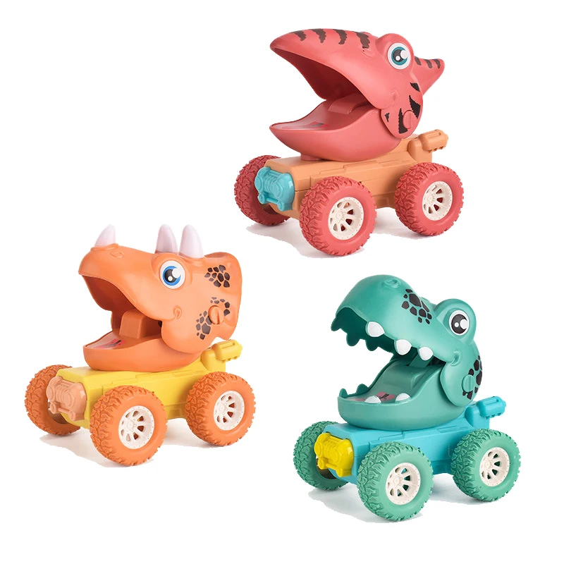 1PC Funny Dinosaur Inertial Car Classic Wind Up Toys Baby Boy  Pull Back Toys Kindergarten Kids Christmas Gifts Inertial Toy Car