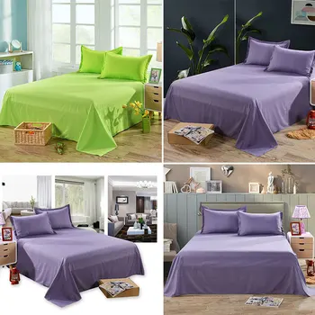 

Solid Color Household Products Bed Linings Bedsheet Furniture Furniture Room Polyester Plain Supplies Bedspread Sheets
