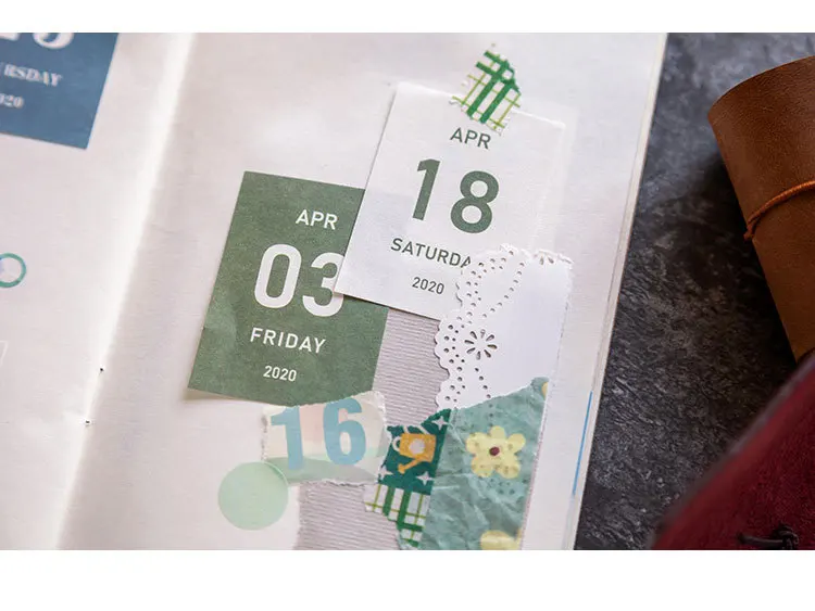 Календарь винтажный Ретро Кожаный чехол 365 день календарь цветная печать мини-календарь школьные офисные принадлежности планировщик