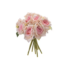 10 шт./лот искусственные розы свадебный букет белый розовый тайская Королевская роза шелковые цветы для дома украшения Свадебная вечеринка Декор