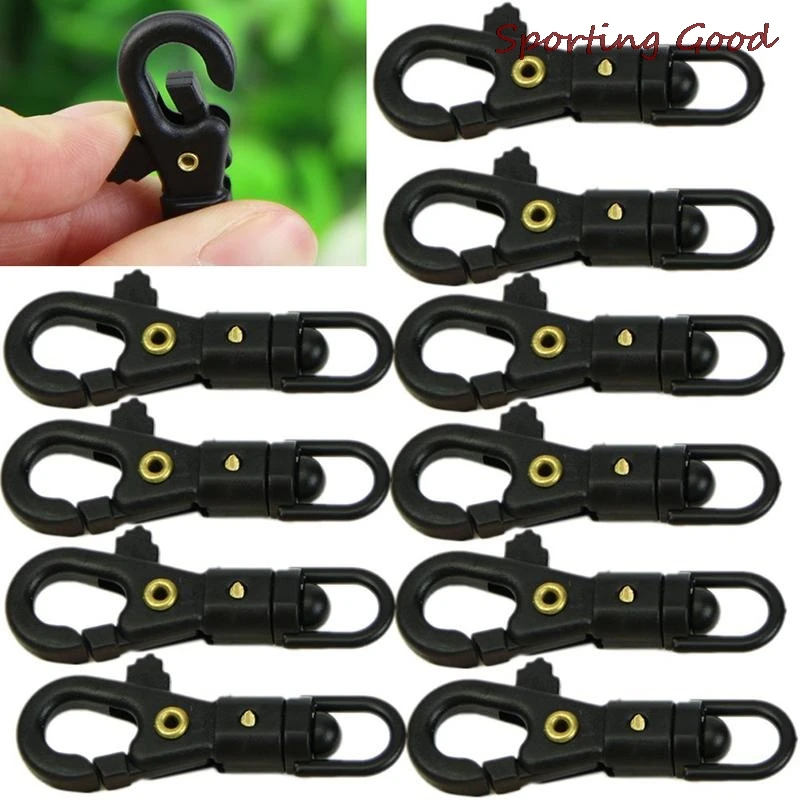 Black Mini Rotatable Buckle Hang Quickdraw Key Chain Outdoor Survival Carabiner EDC Tool Outdoor Tools
