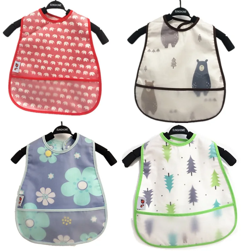 Baby Apron Feeding-Cloth Babador-Bandana Waterproof Adjustable Children Cartoon EVA