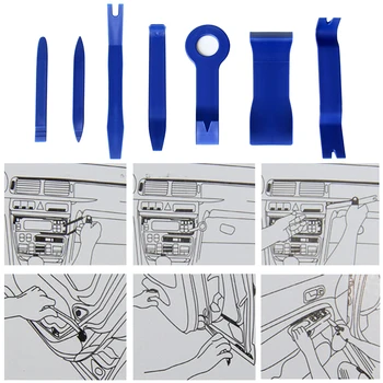 

7pcs Car Disassembly Tools For Dashboard Audio Trim Interior Disassembly Installation Removal Tool For The Car Accessories